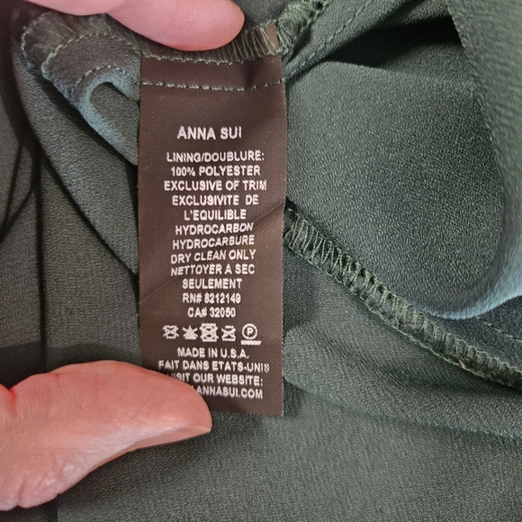 Anna Sui Green Vertical Garden Dress - Picture 11 of 11